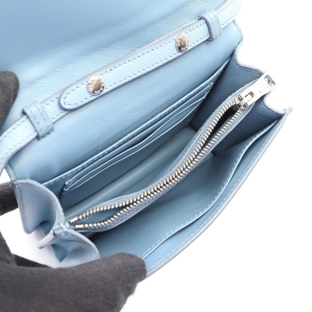 PRADA Blue Leather Saffiano Shoulder Bag - Picture 3 of 9